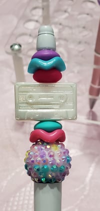 Image 4 of Cassette Tape Charm Beaded Pens