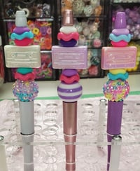 Image 5 of Cassette Tape Charm Beaded Pens