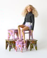 Image 5 of 1:6 low stool - purple+colors