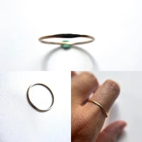 14K Gold Small Flat Ring