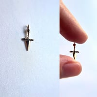 14K Gold Dagger Pendant