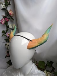 Image 1 of Dragon Horns | Orange - Blue | Large