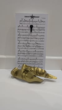 Image 11 of Bright Gold Resin 'Flash' - David Bowie Sculpture