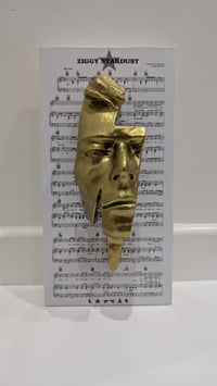 Image 1 of Bright Gold Resin 'Flash' - David Bowie Sculpture