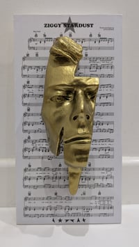 Image 2 of Bright Gold Resin 'Flash' - David Bowie Sculpture