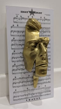 Image 7 of Bright Gold Resin 'Flash' - David Bowie Sculpture