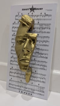 Image 8 of Bright Gold Resin 'Flash' - David Bowie Sculpture