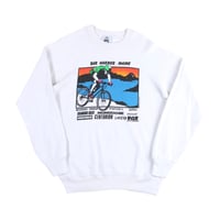 Image 1 of Vintage Lee Bar Harbor Maine Mountain Bike Sweatshirt - White 