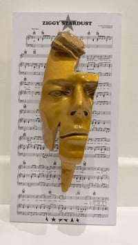 Image 2 of Deep Gold Resin 'Flash' - David Bowie Sculpture