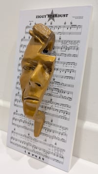 Image 4 of Deep Gold Resin 'Flash' - David Bowie Sculpture