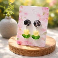 YELLOW TULIP EARRINGS