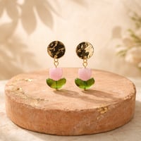 LIGHT PINK TULIP EARRINGS