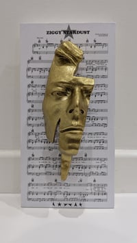 Image 3 of Gold Glitter Resin 'Flash' - David Bowie Sculpture