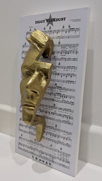 Image 5 of Gold Glitter Resin 'Flash' - David Bowie Sculpture