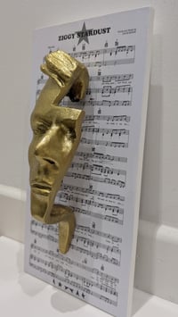 Image 6 of Gold Glitter Resin 'Flash' - David Bowie Sculpture
