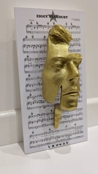 Image 7 of Gold Glitter Resin 'Flash' - David Bowie Sculpture
