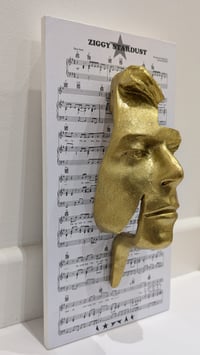 Image 8 of Gold Glitter Resin 'Flash' - David Bowie Sculpture
