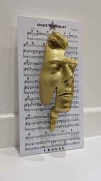 Image 9 of Gold Glitter Resin 'Flash' - David Bowie Sculpture