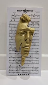 Image 10 of Gold Glitter Resin 'Flash' - David Bowie Sculpture