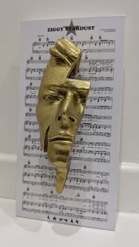 Image 12 of Gold Glitter Resin 'Flash' - David Bowie Sculpture