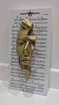 Image 14 of Gold Glitter Resin 'Flash' - David Bowie Sculpture