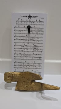 Image 17 of Gold Glitter Resin 'Flash' - David Bowie Sculpture