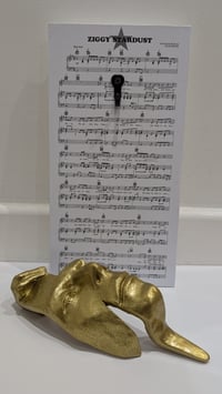 Image 16 of Gold Glitter Resin 'Flash' - David Bowie Sculpture