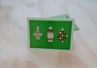 Image 3 of Christmas Bulbs Risograph Greeting Card