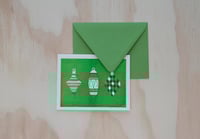 Image 2 of Christmas Bulbs Risograph Greeting Card