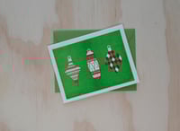 Image 1 of Christmas Bulbs Risograph Greeting Card