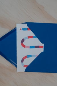 Image 2 of Slithery Snake Risograph Greeting Card