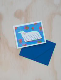 Image 1 of Regal Pup Risograph Greeting Card