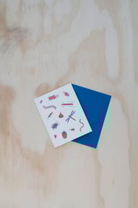 Image 1 of Bug Party Risograph Greeting Card