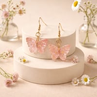 PINK AND GOLD BUTTERFLY DANGLE