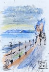 "Sidmouth beach (with Sid tag)..." Steve McCracken Original Watercolour…