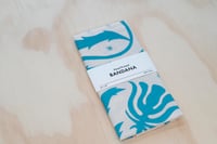 Image 3 of Blue and White Floral Bandana