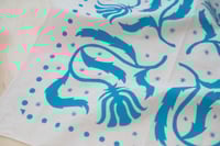 Image 2 of Blue and White Floral Bandana