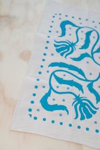 Image 4 of Blue and White Floral Bandana