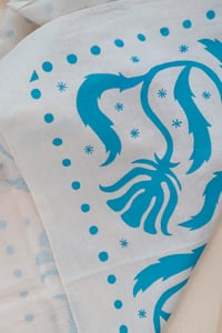Image 5 of Blue and White Floral Bandana