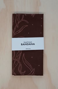 Image 3 of Dainty Light Brown Floral Bandana