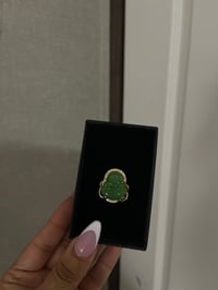 Green Buddha adjustable ring 🍀
