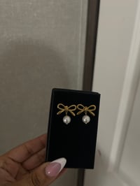 PEARL BOWS EARRINGS 🤍🐚🎀