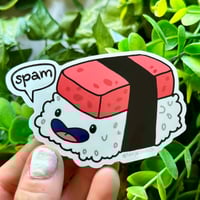 Image 1 of Talking Spam Musubi Waterproof Stickers