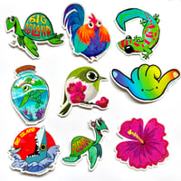 Image 2 of Kauai Shark Attack Waterproof Stickers