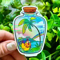Image 1 of Chicken in a Bottle Waterproof Stickers