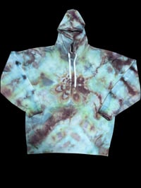 Image 1 of Large Gildan Soft Mid-Weight Ice Dye  Hoodie