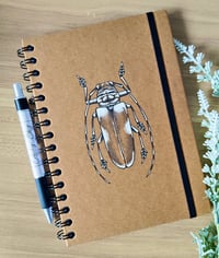 Longhorn Beetle, Beetle, Notebook, A5, Stationery, Recycled Notebook, Hand Drawn