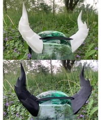 Image 9 of (PREORDER) Black Dragon Horns | Large