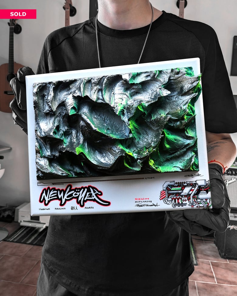 Image of "NEWCOMER" - SMALL Original painting