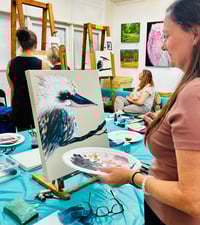 Image 2 of NEW Painting Workshop Townsville 'Paint a Kookaburra' Workshop - Full Day Class 
